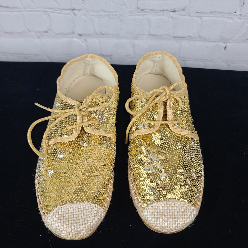 Nature Breeze Gold and Silver Sequin flats…